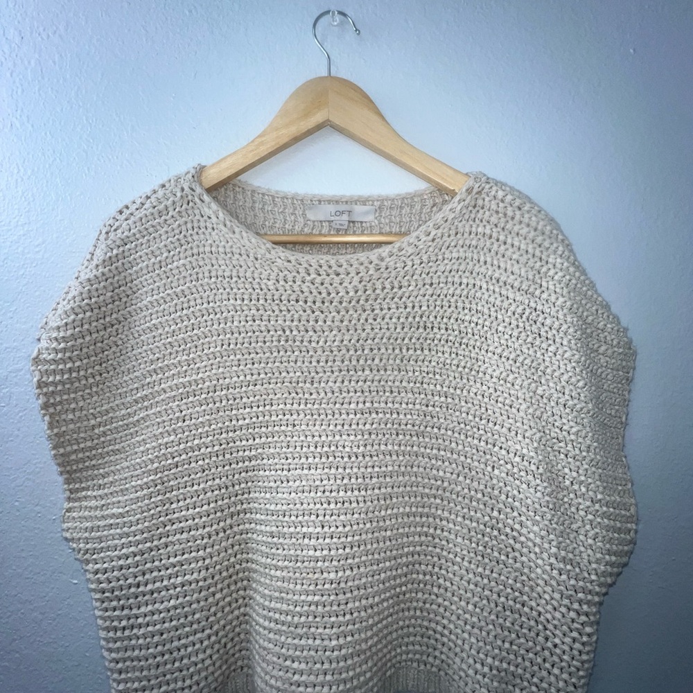LOFT Women's Knit Sweater in Cream